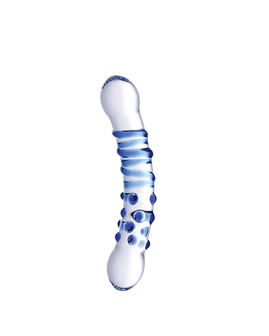 Blu Dual Ended Glass Dildo