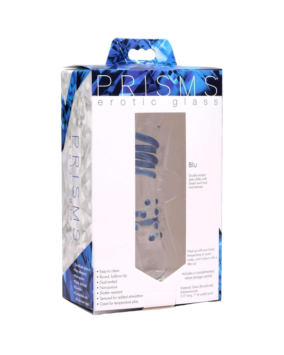 Blu Dual Ended Glass Dildo